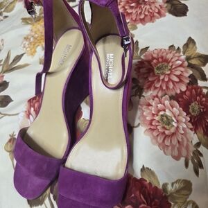 Michael Kors Women's Purple Suede Heels